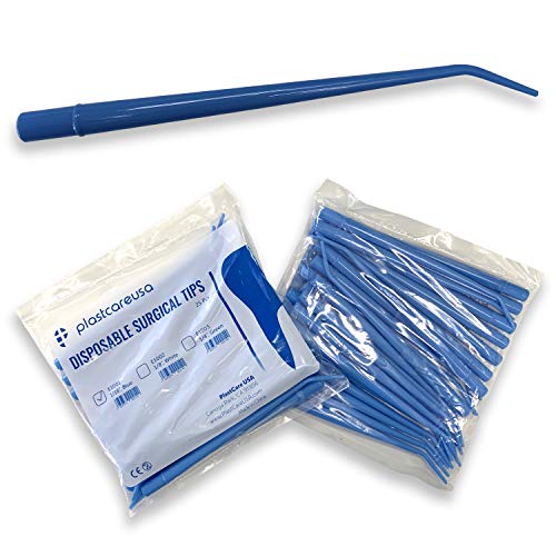 100 Dental Surgical Aspirator Blue Suction Tips, 1 16 Diameter, 4 Bags