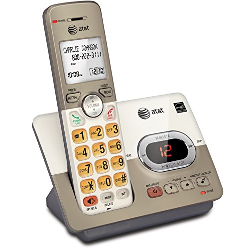 AT&T EL52113 Single Handset Expandable Cordless Phone with Answering System & Extra-large Backlit Keys