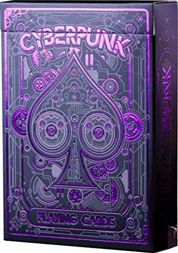 Cyberpunk Purple Playing Cards, Deck of Cards, Premium Card Deck, Cool Poker Cards, Unique Bright Colors for Kids & Adults, Card Decks Games, Standard Size