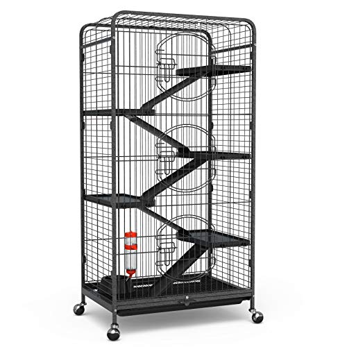 Yintatech 52-inch Metal Animal Cage with Rolling Stand Indoor Outdoor for Rat/Ferret/Chinchilla/Squirrel/Bunny/Rabbit/Guinea Pig/Hamster