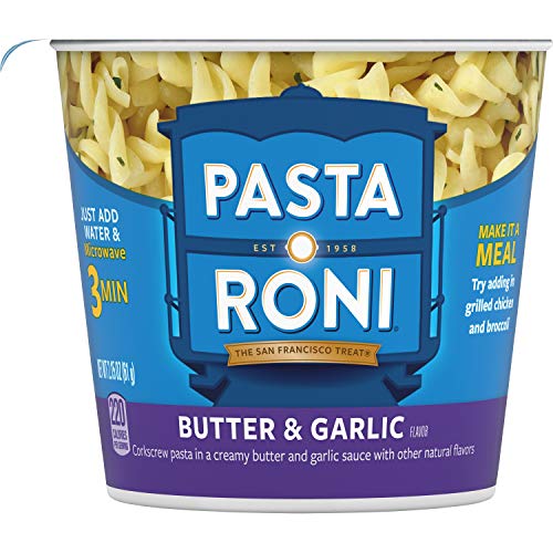 Pasta Roni Cups, Butter Garlic Pasta Mix, 2.15 oz (Pack of 12 Cups)