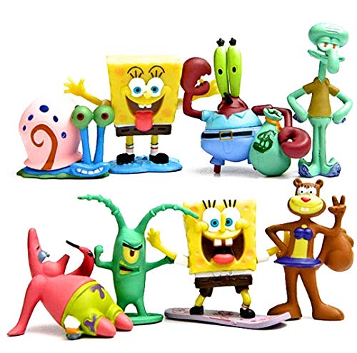 Spongebob 8 pcs Cup cake Toppers by Beautiful