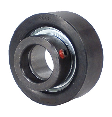Peer Bearing LRCSM-19L Rubber/Cast Iron Cartridge Unit, Narrow Inner Ring, Eccentric Locking Collar, Single Lip Seal, 1-3/16' Bore, 2-17/32' Cylindrical OD, 1-7/8' ID