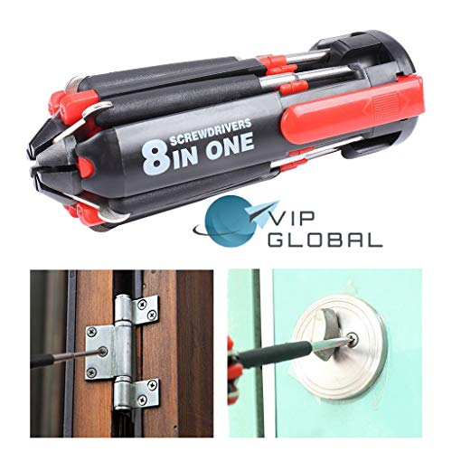 8 in 1 Multi Portable Screwdriver Tools Set with 6 LED Torch
