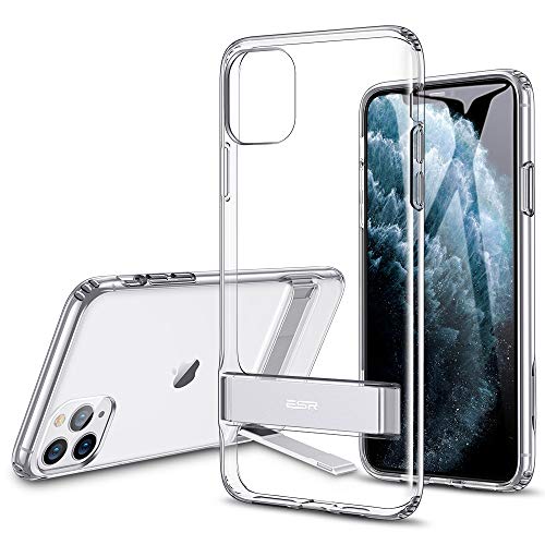 ESR Metal Kickstand Designed for iPhone 11 Pro Max Case, [Vertical and Horizontal Stand] [Reinforced Drop Protection] Flexible TPU Soft Back for iPhone 11 Pro Max (2019 Release), Clear