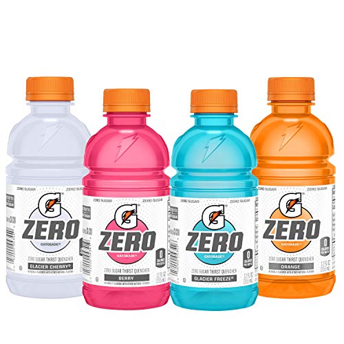 Gatorade Zero Sugar Thirst Quencher, 4 Flavor Variety Pack, 12 Fl Oz, Pack of 24