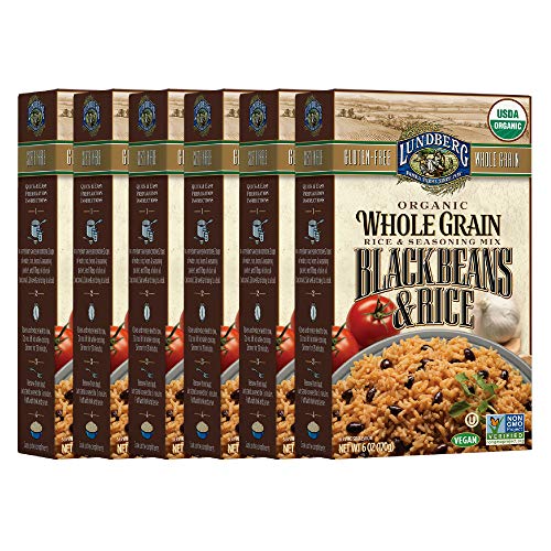 Lundberg Family Farms Organic Whole Grain Rice and Black Beans, 6 Ounce (Pack of 6)