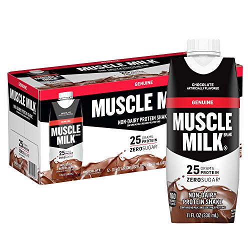Muscle Milk Genuine Protein Shake, Chocolate, 25g Protein, 11 Fl Oz (Pack of 12)