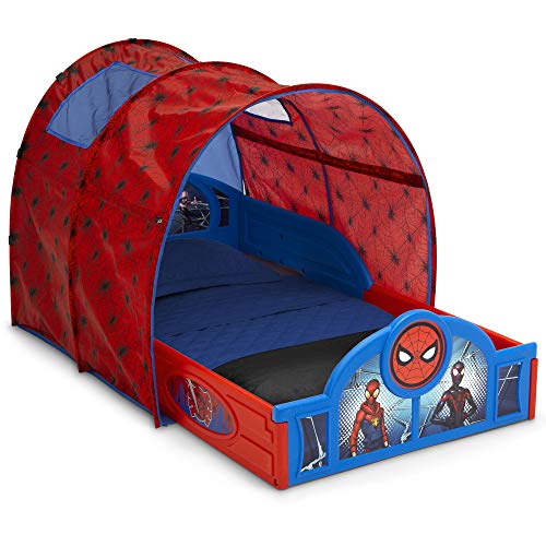 Marvel Spider-Man Sleep and Play Toddler Bed with Tent by Delta Children