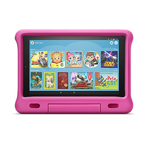 Kid-Proof Case for Fire HD 10 Tablet (Compatible with 7th and 9th Generations, 2017 and 2019 Releases), Pink