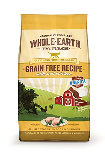 Whole Earth Farms Grain Free Recipe Dry Cat Food, Chicken, 10 Lb