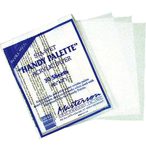 Masterson Handy Palette acrylic paper, White 30 Pack
