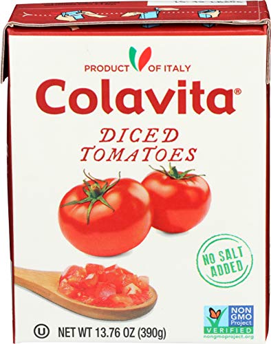 Colavita Italian Diced Tomatoes, Tetra Recart Box, Eco-Friendly, Sustainable Packaging13.76 Ounce (Pack of 16)