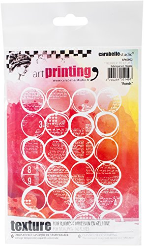 Carabelle Studio Art Printing A6 Rubber Texture Plate, Rounds