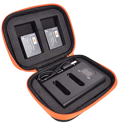 DSTE LI-90B LI-92B Replacement Battery (2 Pack) and LED Dual Charger Kit Compatible with Olympus SH-1 SH-50 iHS SH-60 SP-100 Tough TG-1 iHS Tough TG-2 iHS Tough TG-3 XZ-2 iHS