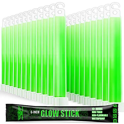 EVERLIT Survival Emergency Glow Sticks- 6 Inches Light Sticks for First Aid Kit, Survival Kit, Camping, Hiking, Outdoor, Disasters, Emergencies Up to 12 Hours Duration