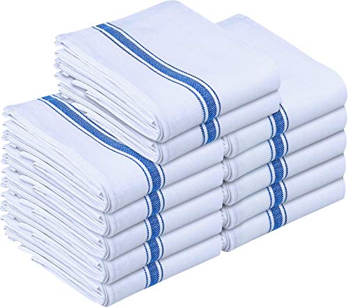 Utopia Towels 12 Pack Dish Towels, 15 x 25 Inches Ultra Soft Cotton Dish Cloths, Blue
