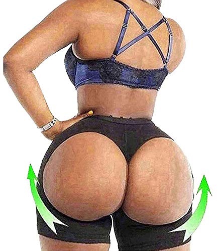 Focussexy Women's Butt Lifter Underwear Boyshort Panties Body Shaper Black