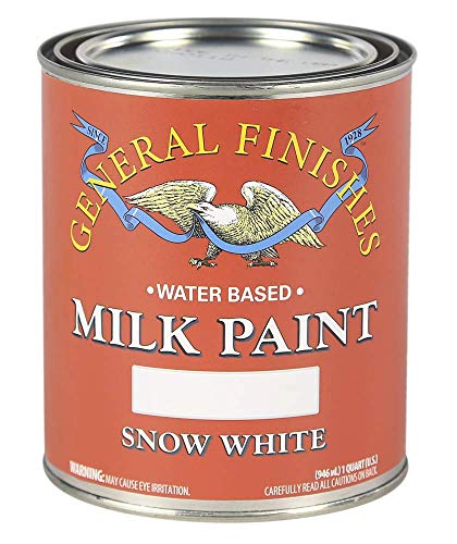 General Finishes Water Based Milk Paint, 1 Quart, Snow White