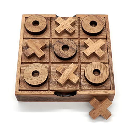 Tic Tac Toe Wood Coffee Tables Family Games to Play and a Classic Game Home Decor for Living Room Rustic Table Decor and Use as Game Top Wood Guest Room Decor Strategy Board Games for Families