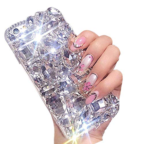 Aearl for Samsung Galaxy Note 8 Cute Case, TPU Soft Luxury 3D Handmade Stunning Stones Crystal Rhinestone Bling Full Diamond Glitter Cover with Screen Protector for Samsung Galaxy Note 8 - Clear