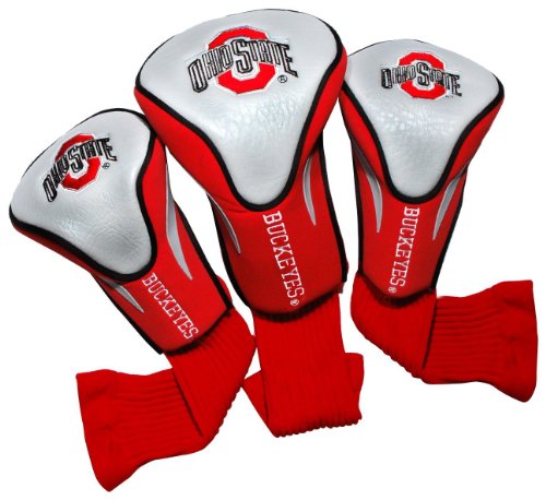 NCAA Ohio State Buckeyes 3 Pack Contour Golf Club Headcover