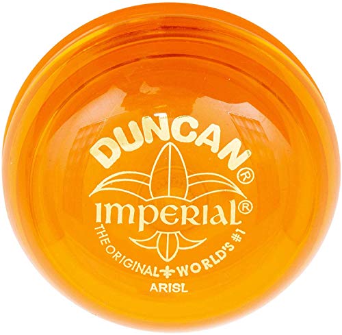 Duncan Toys Imperial Yo-Yo, Beginner Yo-Yo with String, Steel Axle and Plastic Body, Orange