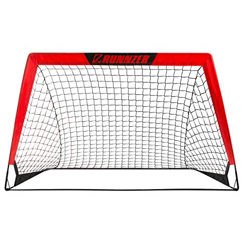 RUNNZER Portable Soccer Goal, Soccer Nets for Backyard Training Goals for Soccer Practice with Carry Case, 4' x 3'