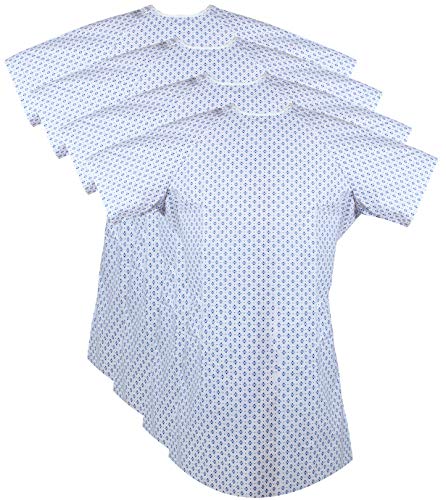 Zoyer Patient Gowns (4 Pack) with Back Tie-Hospital Gowns for Men and Women-Fits Up to 2XL - 46' L & 66' W - for Home Care, Labor and Delivery White