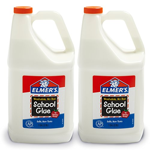 Elmer's Liquid School Glue, Washable, 1 Gallon, 2 Count - Great for Making Slime