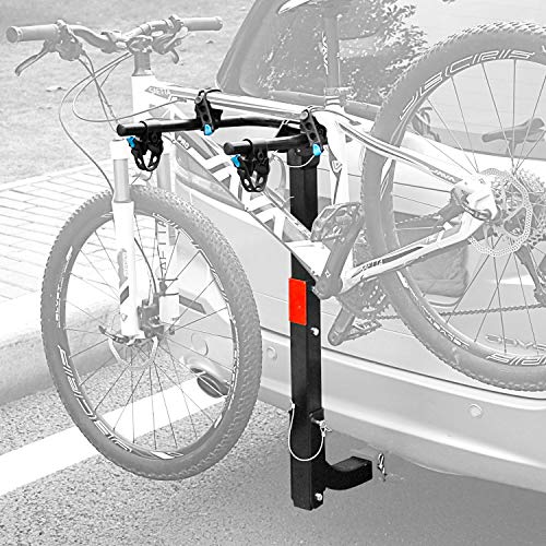Leader Accessories Hitch Mounted 2 Bike Rack Bicycle Carrier Racks Foldable Rack for Cars, Trucks, SUV's and Minivans with 2' Hitch Receiver