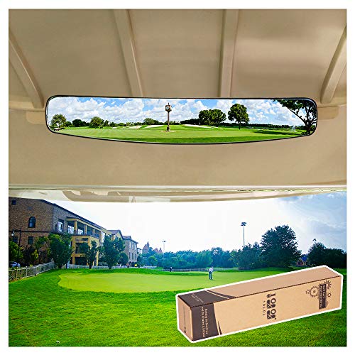 10L0L 16.5' Extra Wide 180 Degree Panoramic Rear View Mirror for Golf Carts EzGo Yamaha