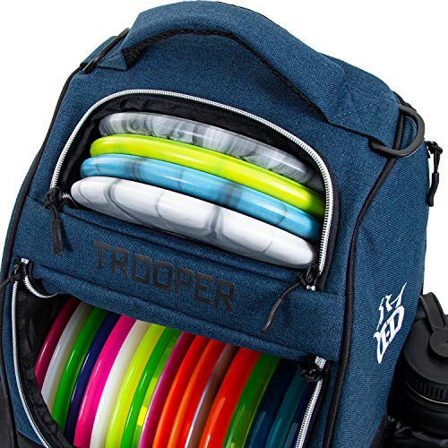 Dynamic Discs Trooper Disc Golf Backpack | Frisbee Disc Golf Bag with 18+ Disc Capacity | Introductory Disc Golf Backpack | Lightweight and Durable (Midnight Blue)