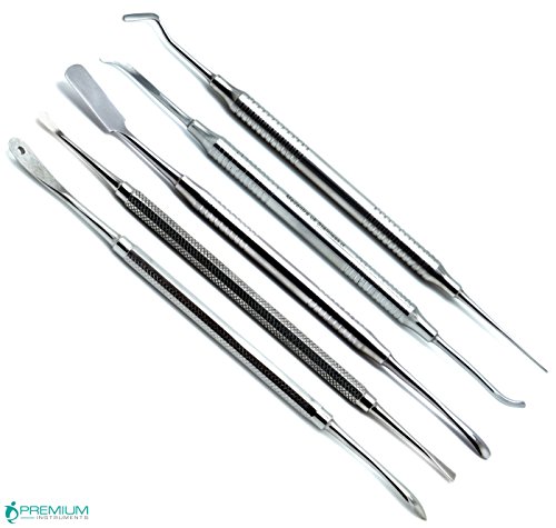 Dental Periosteals Freer, Pritchard, P9A, 24G, Periotome Elevator Surgical Instruments 5 Pcs