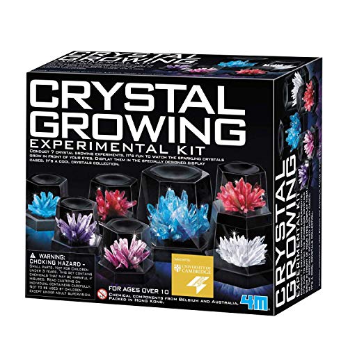 4M 5557 Crystal Growing Science Experimental Kit - Easy DIY Stem Toys Lab Experiment Specimens, A Great Educational Gift for Kids & Teens, Boys & Girls