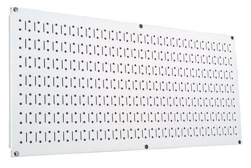 Wall Control Pegboard 16in x 32in Horizontal White Metal Pegboard Tool Board Panel
