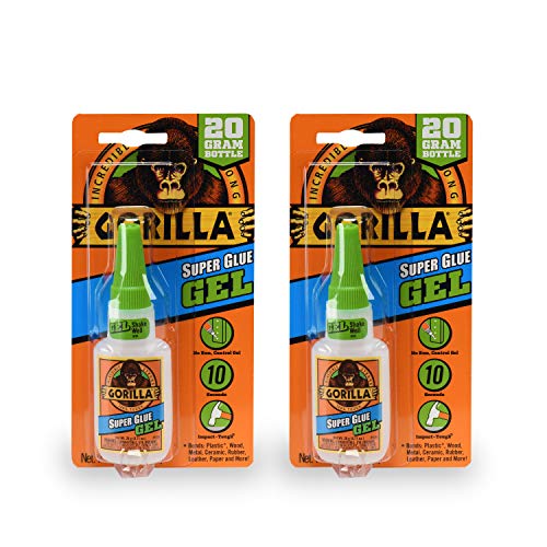 Gorilla 7700108 20 Gram 2-pack Super Glue Gel, Clear