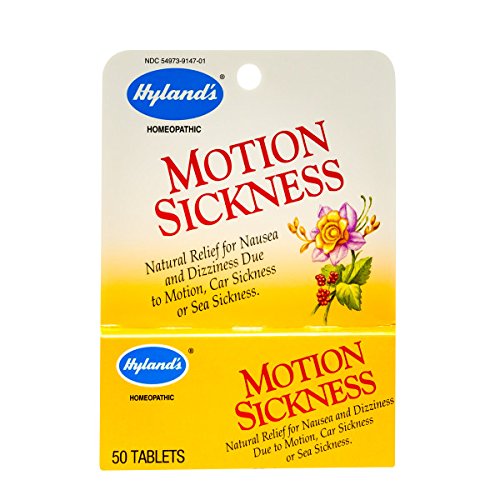 Motion Sickness, Nausea Relief Tablets, All Natural Treatment for Car Sickness and Sea Sickness, 50 Count