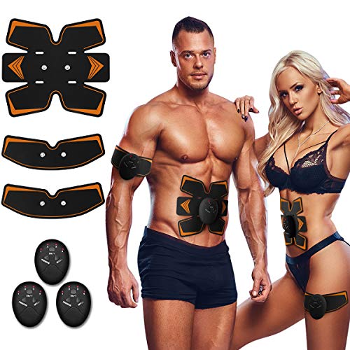 Antmona Abs Stimulator, Muscle Toner - Abs Stimulating Belt- Abdominal Toner- Training Device for Muscles- Wireless Portable to-Go Gym Device- Muscle Sculpting at Home- Fitness Equipment, Black