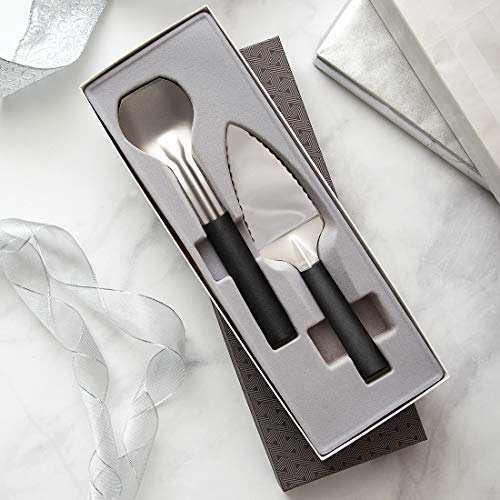 Rada Cutlery Pie Server and Ice Cream Scoop – Pie A ’La Mode Gift Set With Black Steel Resin Handles