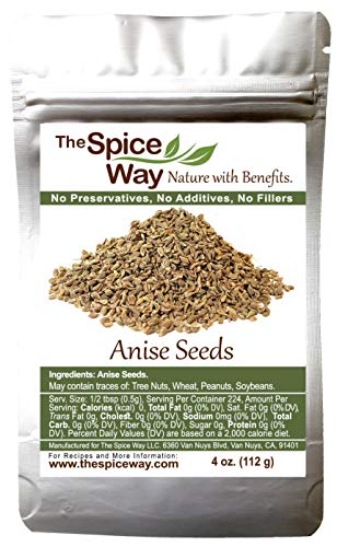 The Spice Way Premium Anise Seeds - Whole seeds | 4 oz | also called Aniseed. Used for baking bread, cooking and even tea.