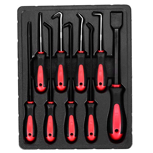 Suuonee O-ring Hook, 9pcs/Set Precision Pick Hook Set O Ring Seal Gasket Puller Remover Tool Car Auto