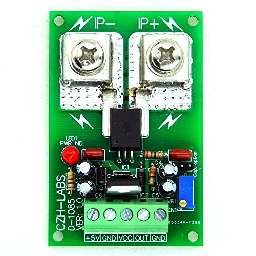 Electronics-Salon Panel Mount AC/DC Current Sensor Module Board, Based on ACS758 (+/-100Amp)