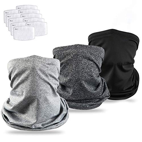 Cooling Neck Gaiter Bandanas Scarf with Safety Carbon Filters, Sport Outdoor Protective Equipment, 13 Pack Both Men and Women Kids …