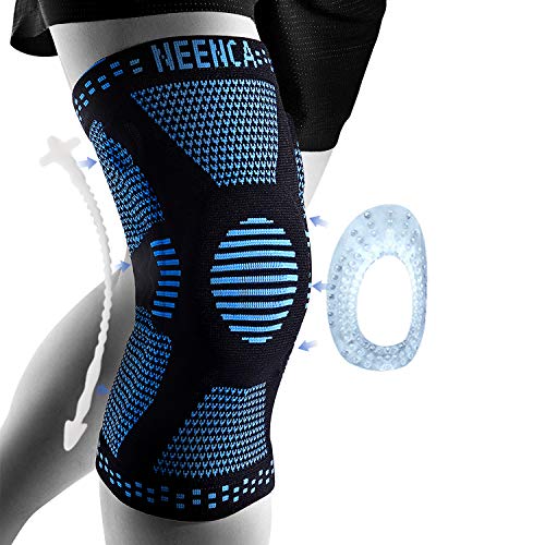 NEENCA Professional Knee Brace,Knee Compression Sleeve Support for Men Women with Patella Gel Pads & Side Stabilizers,Medical Grade Knee Protector for Running,Meniscus Tear,Arthritis,Joint Pain Relief