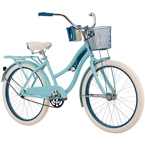 Huffy 24' Nel Lusso Girls' Cruiser Bike, Blue Satin