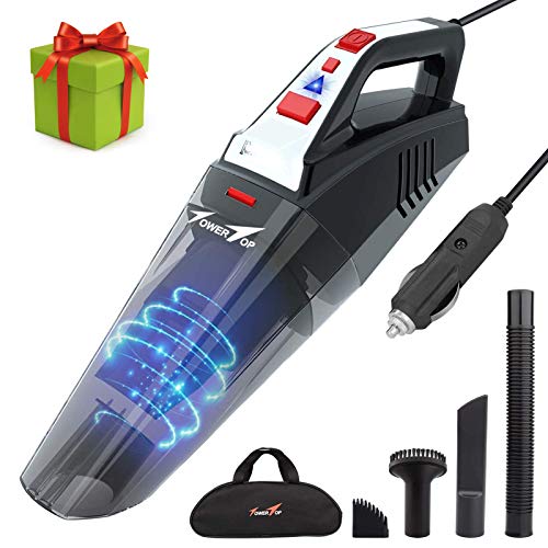 Car Vacuum, Portable Vacuum Cleaner for Car, 12V High Power Corded Handheld Vacuum with 16.4ft Power Cord, Car Vac for Detailing and Cleaning Interior, Ideal for Christmas
