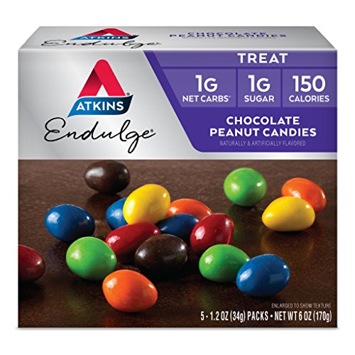 Atkins Endulge Treat, Chocolate Peanut Candies, Keto Friendly, 5 Count (Pack of 4)