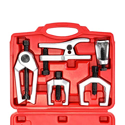 Orion Motor Tech 5-in-1 Ball Joint Separator, Pitman Arm Puller, Tie Rod End Tool Set for Front End Service, Splitter Removal Kit