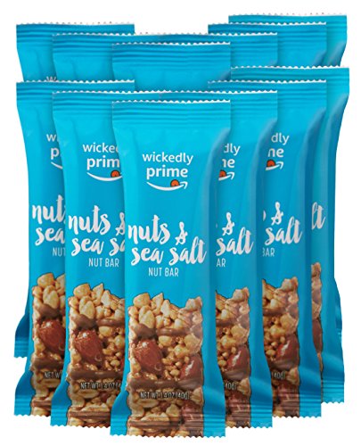 Wickedly Prime Nut Bar, Nuts & Sea Salt, Gluten Free, Kosher, 1.4 Ounce (Pack of 12)